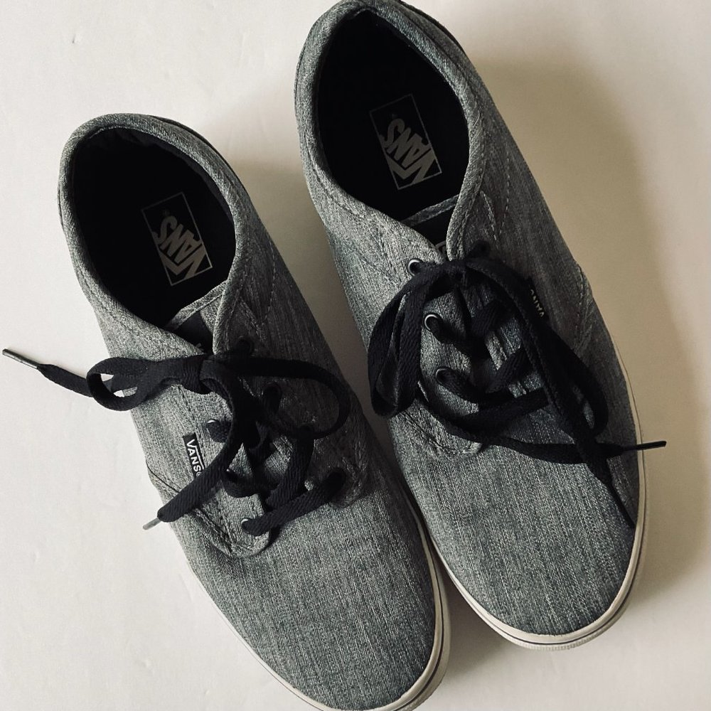 VANS "Off the Wall" YOUTH Lace-Up Skate Shoe Low Top Sneaker EUC Size Youth 7 - Picture 2 of 10